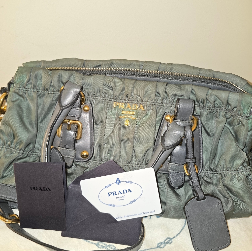PRADA Tessuto Gaufre Nylon 2 Way Shoulder Bag